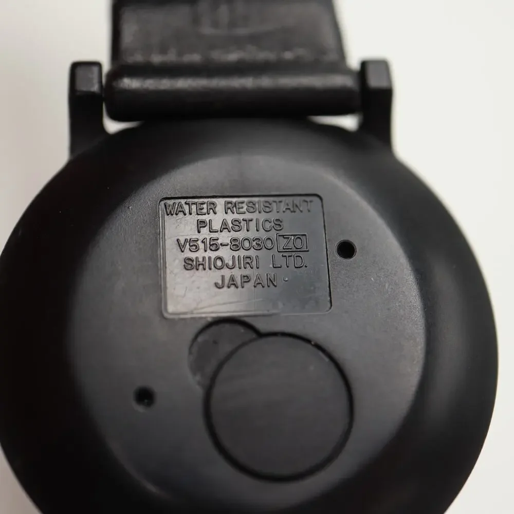 Vintage Lorus Seiko Disney Goofy 35mm Watch Black Leather V515-8030 New Battery